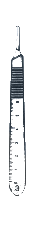 Scalpel Handles, Knife Handle No.3 Fitting Surgical Blades Nos. 112-J Thru 112-M, Extra Fine, But Ecnomy Grade, Rustless, Nickel Plated - Garana Industries