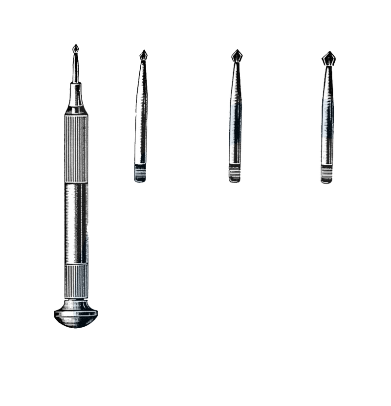 Finger & Toe Nail Drill, W/3 Drill Points, Chrome - Garana Industries