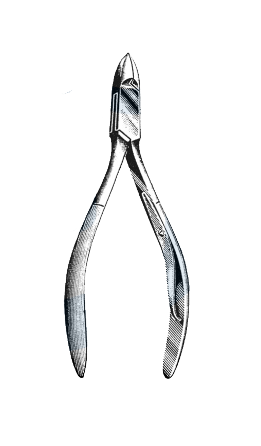 Cuticle Nipper, Convex Blade, Plier Handle, Chrome 4" (10 cm) - Garana Industries