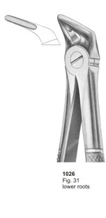 Extracting Forceps English Pattern Lower Roots