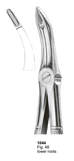 Extracting Forceps English Pattern Lower Roots