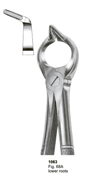 Extracting Forceps English Pattern Lower Roots