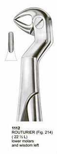 Extracting Forceps English Pattern Routurier Lower Molars and Wisdom Left