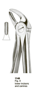 Extracting Forceps Fitting Handle Lower Incisors and Canines