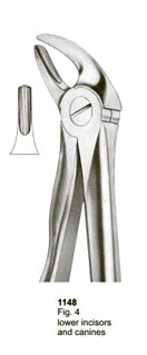 Extracting Forceps Fitting Handle Lower Incisors and Canines