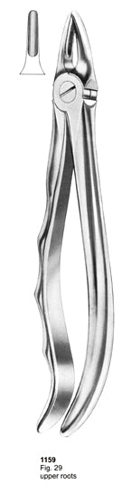 Extracting Forceps Fitting Handle Upper Roots