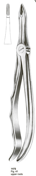 Extracting Forceps Fitting Handle Upper Roots