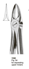 Extracting Forceps Fitting Handle For Separating Upper Molars