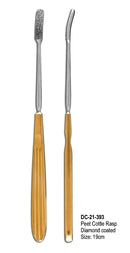 TC Peet Cottle Rasp Diamond Coated 19cm Gold Plated Curved