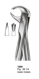 Extracting Forceps Fitting Handle Lower Molars