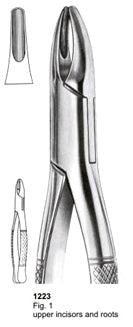 Extracting Forceps American Pattern Upper Incisors and Roots