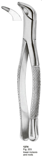 Extracting Forceps American Pattern Lower Incisors And Roots