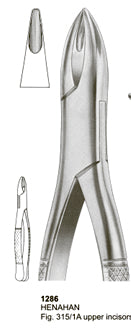 Extracting Forceps American Pattern Henahan Upper Incisors