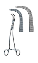 Gray Cystic Duct Forceps, 1 x 2 Teeth, Set Of 2,  9" (23 cm) - Garana Industries