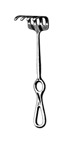 Ollier Retractor, 8 1/2" (22 cm) 4 Prongs (36 mm x 60 mm) - Garana Industries