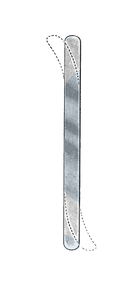 Ribbon Retractor, Malleable, 13", 1 1/2" Wide (38 mm) - Garana Industries