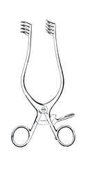 Adson Retractor, 7 1/2" (19 cm), 4 x 4 Prongs - Garana Industries