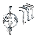 O`Sullivan-O`Connor Vaginal Retractor, W/3 Interchangleable Blades 7" (18 cm), Max. Opening: 1 3/4" x 3 1/4" & 2 3/4" x 4 1/4" (45 mm x 82 mm & 70 mm x 110 mm) - Garana Industries