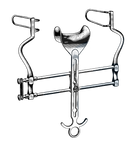 Balfour Retractor, 7" Spread (18 cm), Sliding Bar, 2 1/2" Deep (63 mm) W/ Fenestrated Blades, Center Blade 1 3/4" x 3 1/4" (45 mm x 80 mm) - Garana Industries