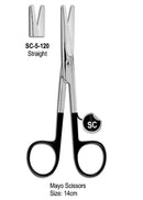 Mayo Super Cut Scissor Straight 14cm with Black Color Rings