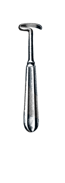 Doyen Rib Elevator, Small, Curved Left, 6 1/2" (16.5 cm) - Garana Industries