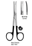 Mayo Super Cut Scissor Curved 14cm with Black Color Rings