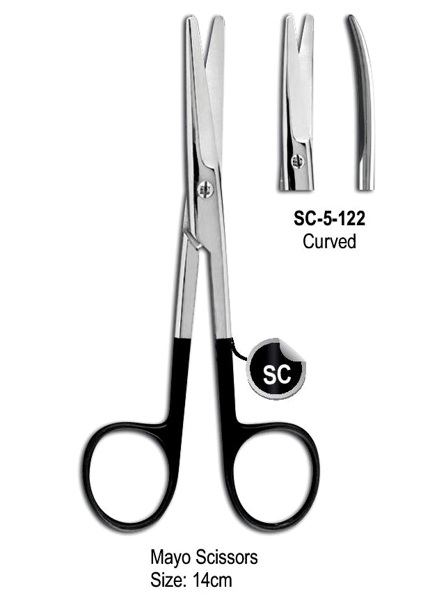 Mayo Super Cut Scissor Curved 14cm with Black Color Rings
