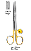 TC Mayo Scissor Straight 14cm with Gold Plated Rings