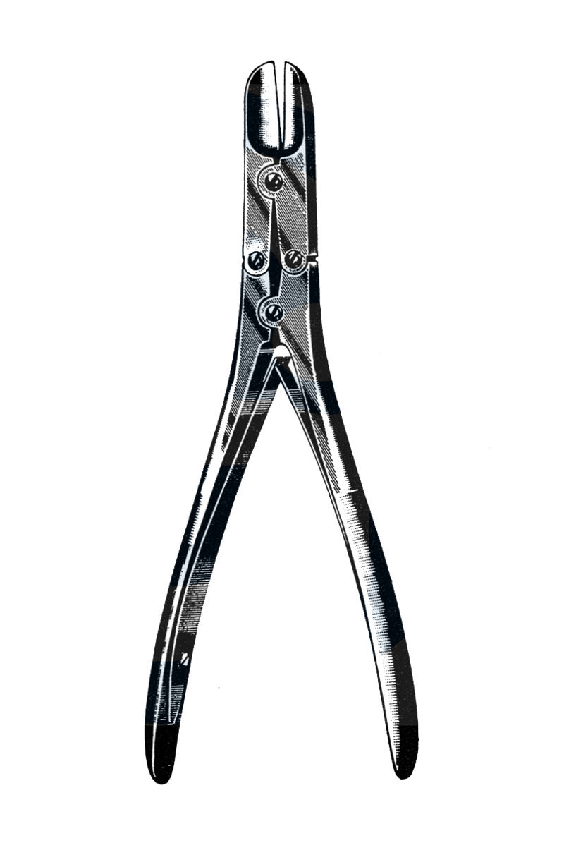 Ruskin Bone Splitting Forceps, Straight 6" (15 cm) - Garana Industries