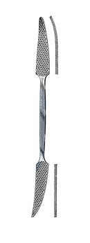 Putti Bone Rasp , Double Ended, Flat Blades, 10 1/2" (26.5 cm) - Garana Industries