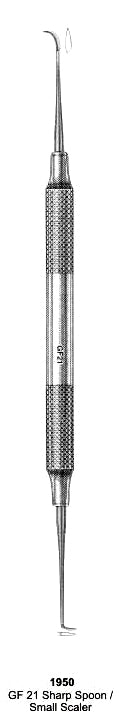 Goldman Fox GF 21 Sharp Spoon /Small Scaler Curettes