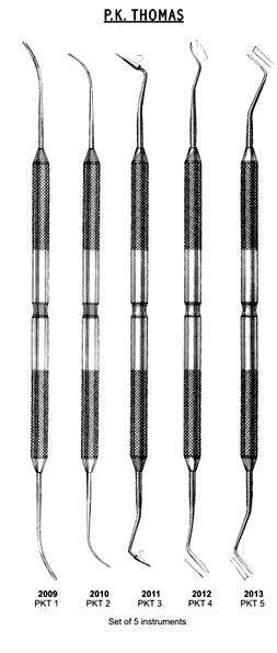 PK Thomas Wax Porclain & Cement Instruments Set of 5 Pieces