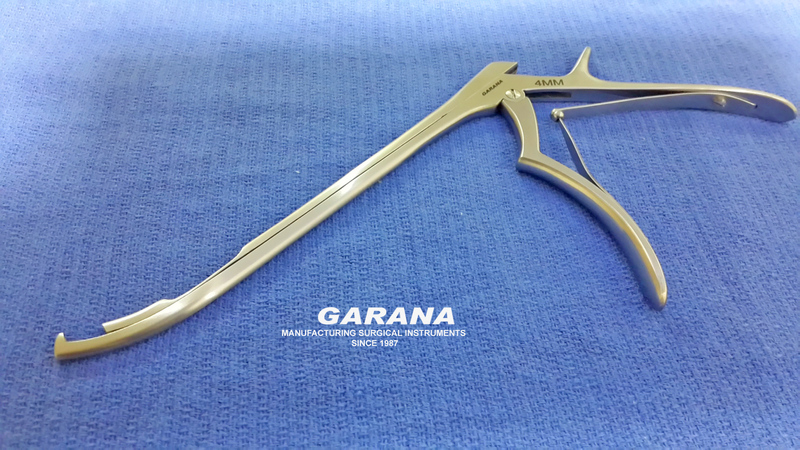 Kerrison Rongeurs Bite Size 4MM 90 Degree Up Bite 8" Shaft Angled