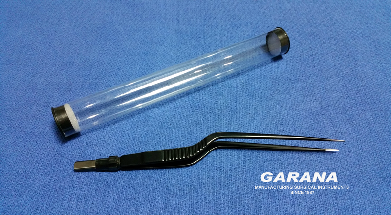 Bayonet European Bipolar Forceps 20 Cm Tip Size 1mm Wide NON STICK Plastic & Reconstructive Bipolar Forceps