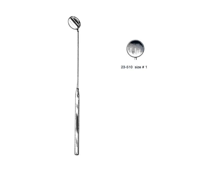 Laryngeal Mirror W/Handle, Boilable Size