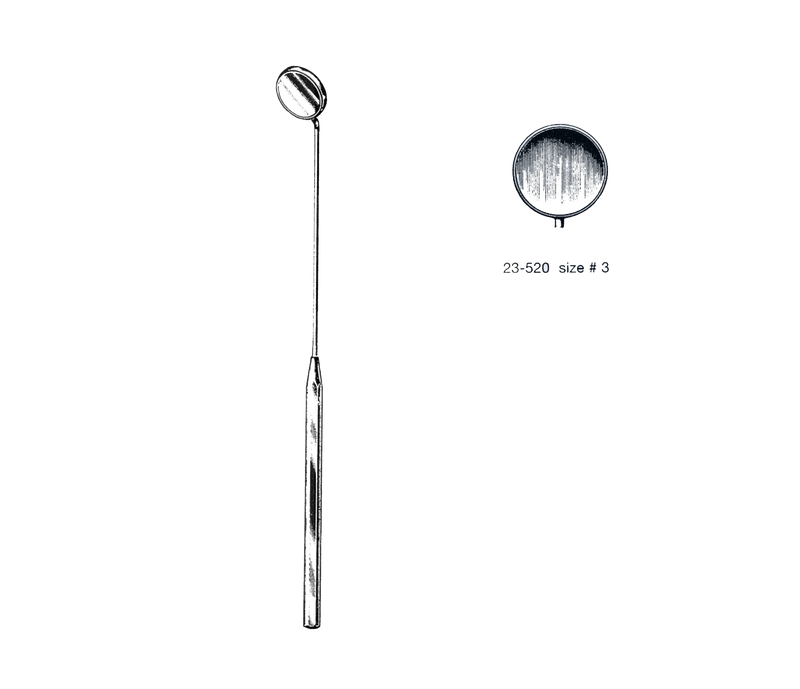 Laryngeal Mirror W/Handle, Boilable Size