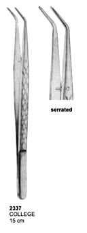 Dental Tweezers College 15cm Serrated