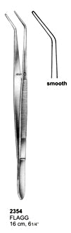 Dental Tweezers Flagg 16cm Smooth