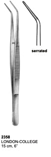 Dental Tweezers London College 15cm Serrated