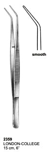 Dental Tweezers London College 15cm Smooth