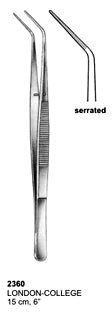Dental Tweezers London College 15cm Serrated A