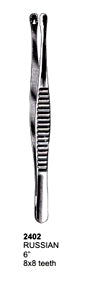 Tissue Forceps Russian 6" 8x8 Teeth