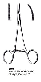 Halsted Mosquito Straight Curved 5"