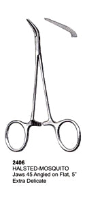 Halsted Mosquito Jaws 45 Angled on Flat 5" Extra Delicate