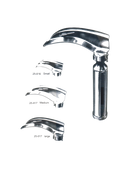 Laryngoscopes ( Mcintosh ) Complete With Battery Handle And 3 Blade, In Velved-Lined Case, Medium - Garana Industries