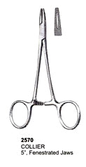 Needle Holders Collier 5" Fenestrated Jaws