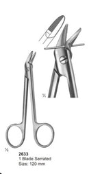 1 Blade Serrated Scissors 120mm