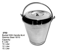 Bucket with Handle & Lid 10 Liters