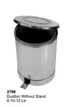 Dustbin without Stand Stainless Steel