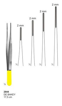 TC De Bakey Forceps 17.5cm